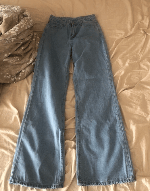 Jeans Baggy com botões de comprimento total - 1best shein jeans