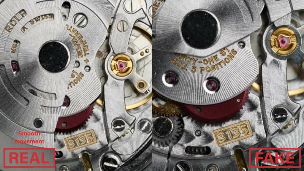 fake vs real rolex images