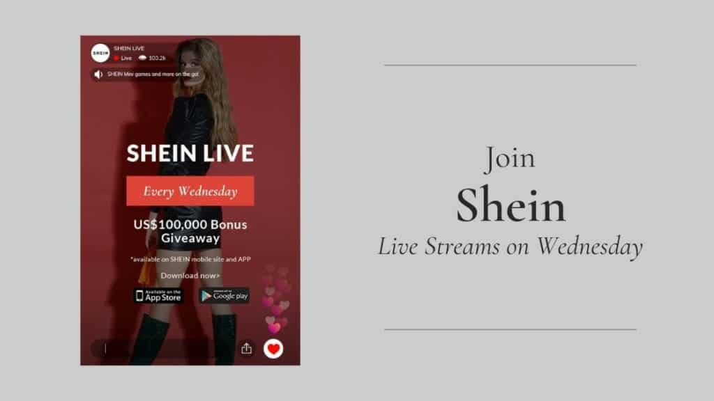 Shein live livraison gratuite