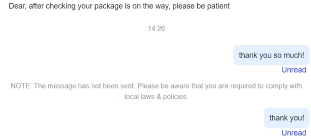 aliexpress support for orders