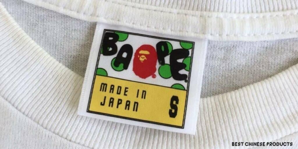 A BAPE é fabricada na China ou no Japão?