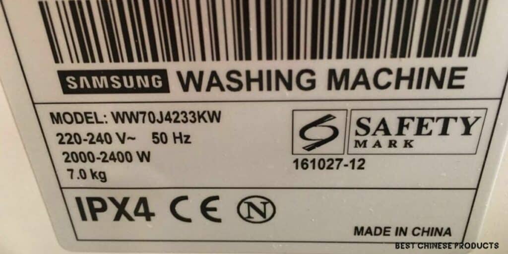 As lavadoras Samsung são fabricadas nos EUA ou na China?