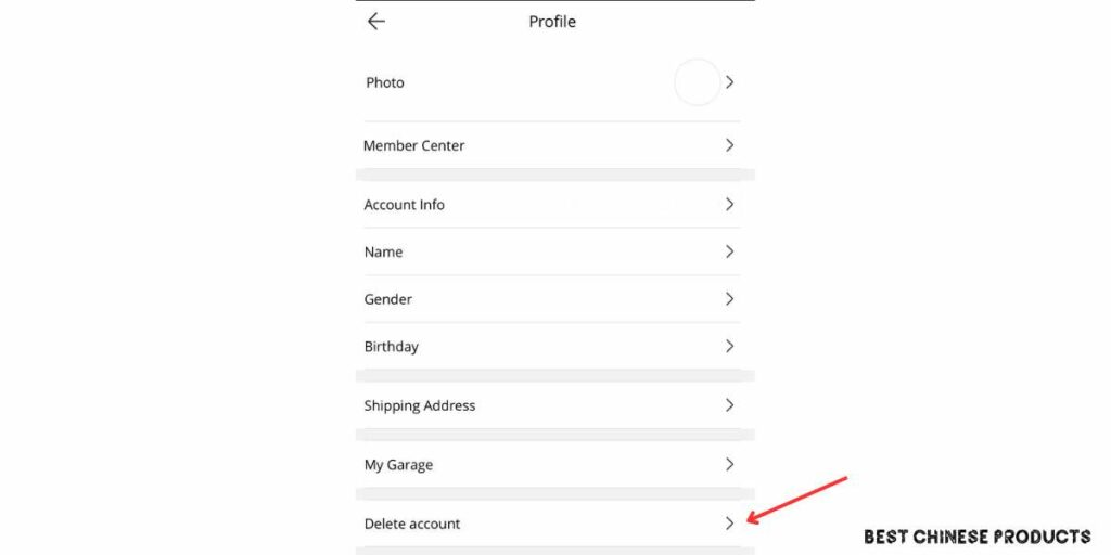 Como faço para excluir minha conta do AliExpress por meio do aplicativo?
