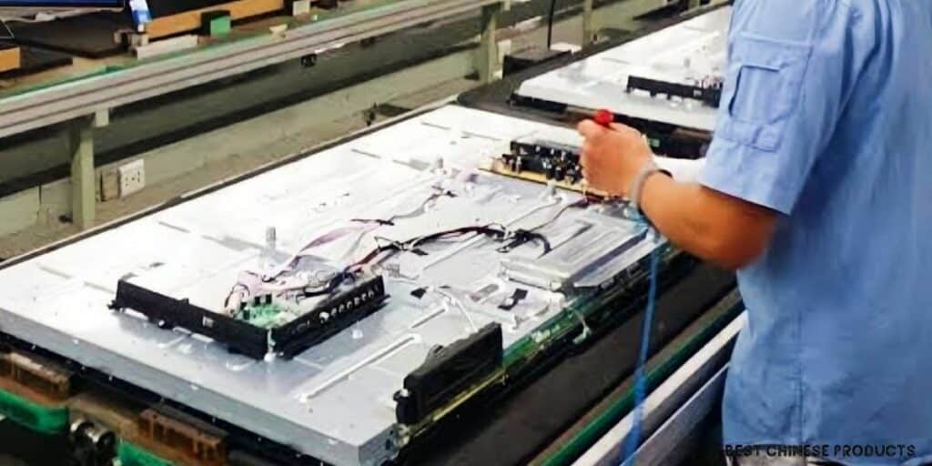 How does Vizio handle its manufacturing process in China?