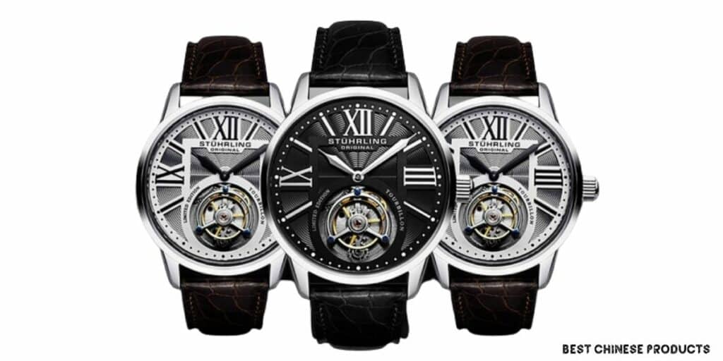 What are some popular Stuhrling watch collections and models?