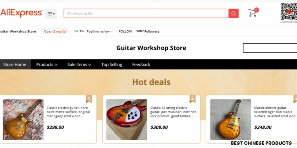 Principais vendedores de guitarra do AliExpress - workshop de guitarra