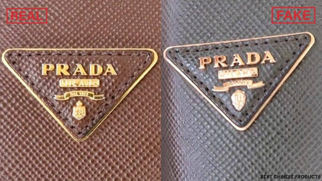 Fake vs Real Prada Logo