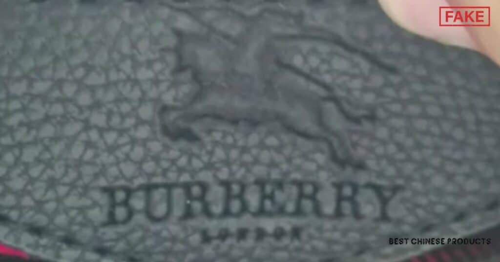 Fake Burberry bag logo