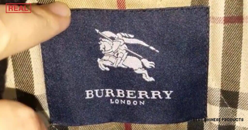 Real vs Fake Burberry Coat label