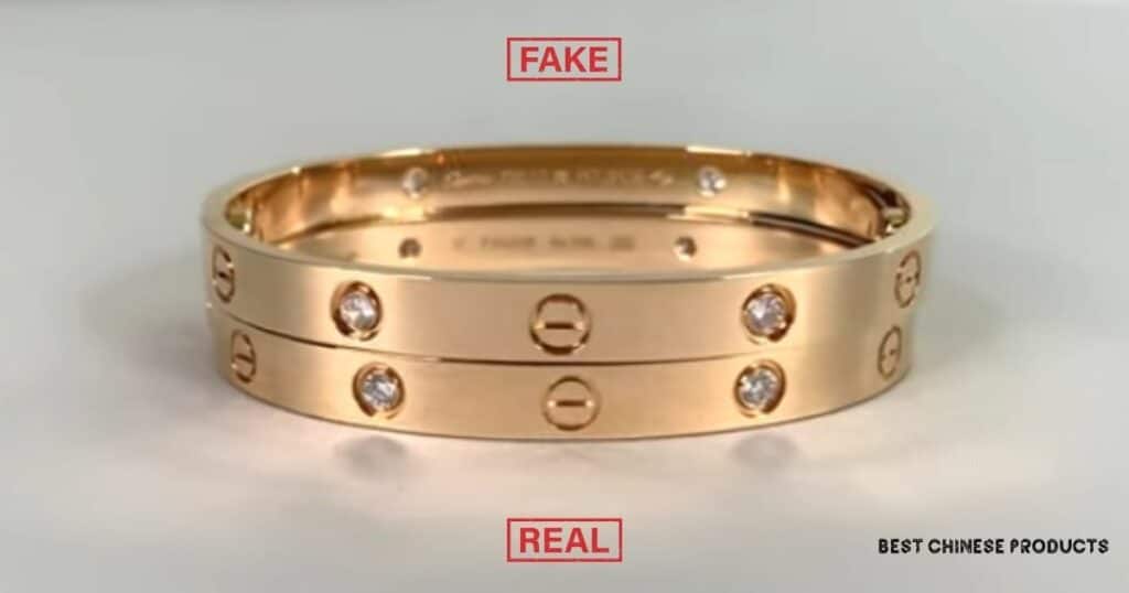 Real vs Fake Cartier Love Bracelet Finish