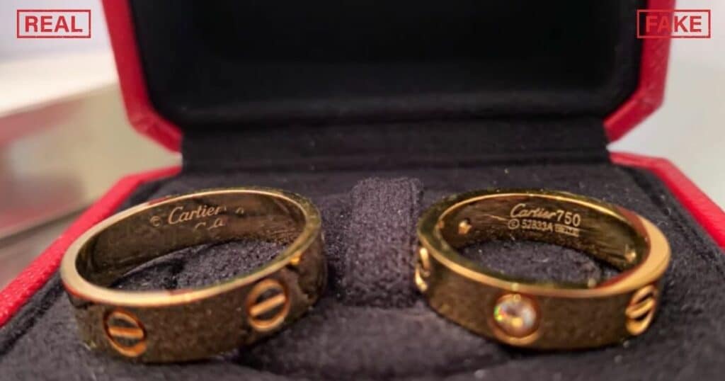 Real vs Fake Cartier Love Ring Details