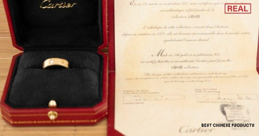 Real vs Fake Cartier Love Ring Certificate
