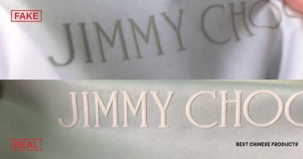 Real vs Fake Jimmy Choo Shoes - Dust Bag